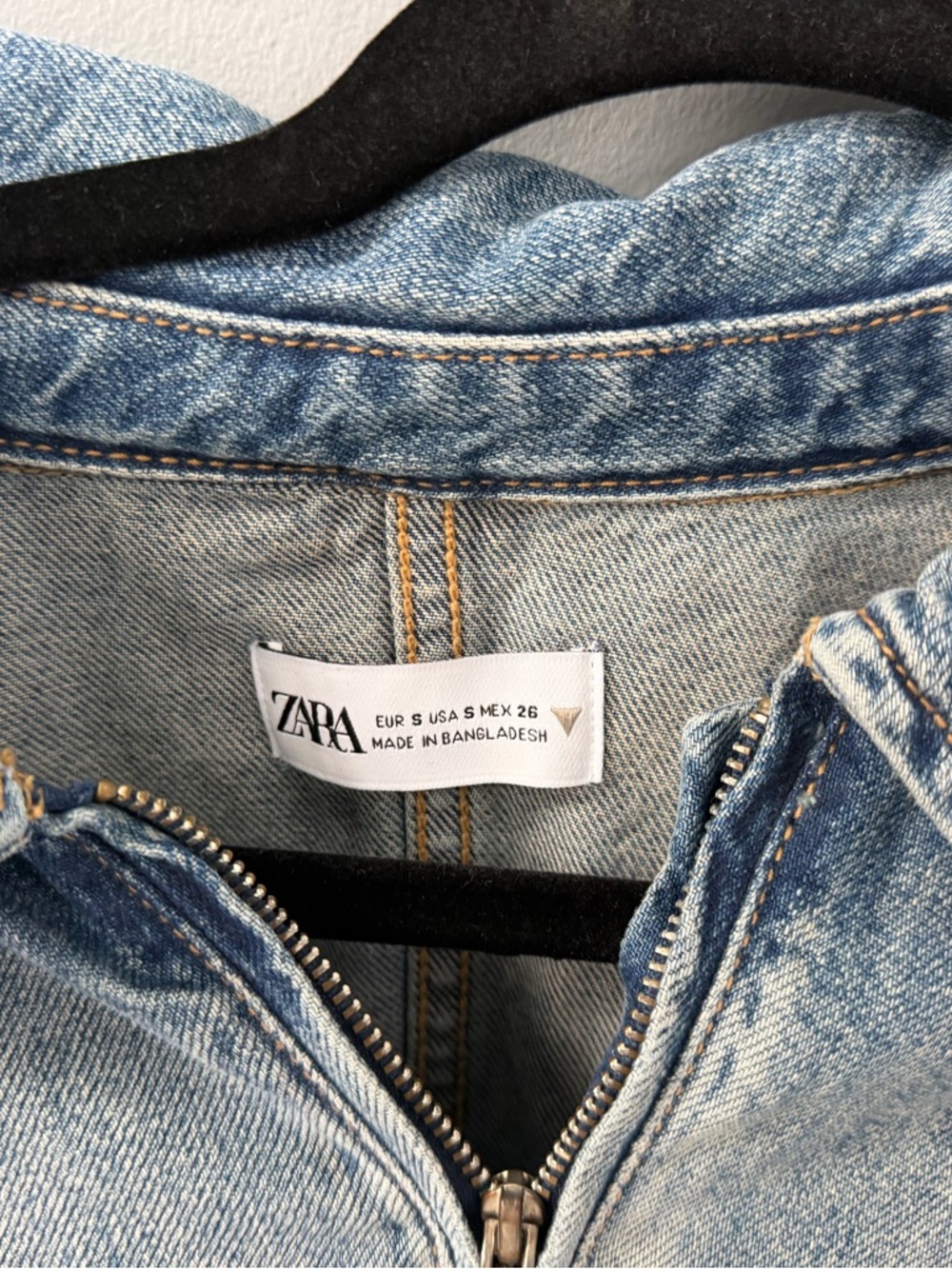 Zara Blue Denim TRF Mini Dress - Picture 2 of 2